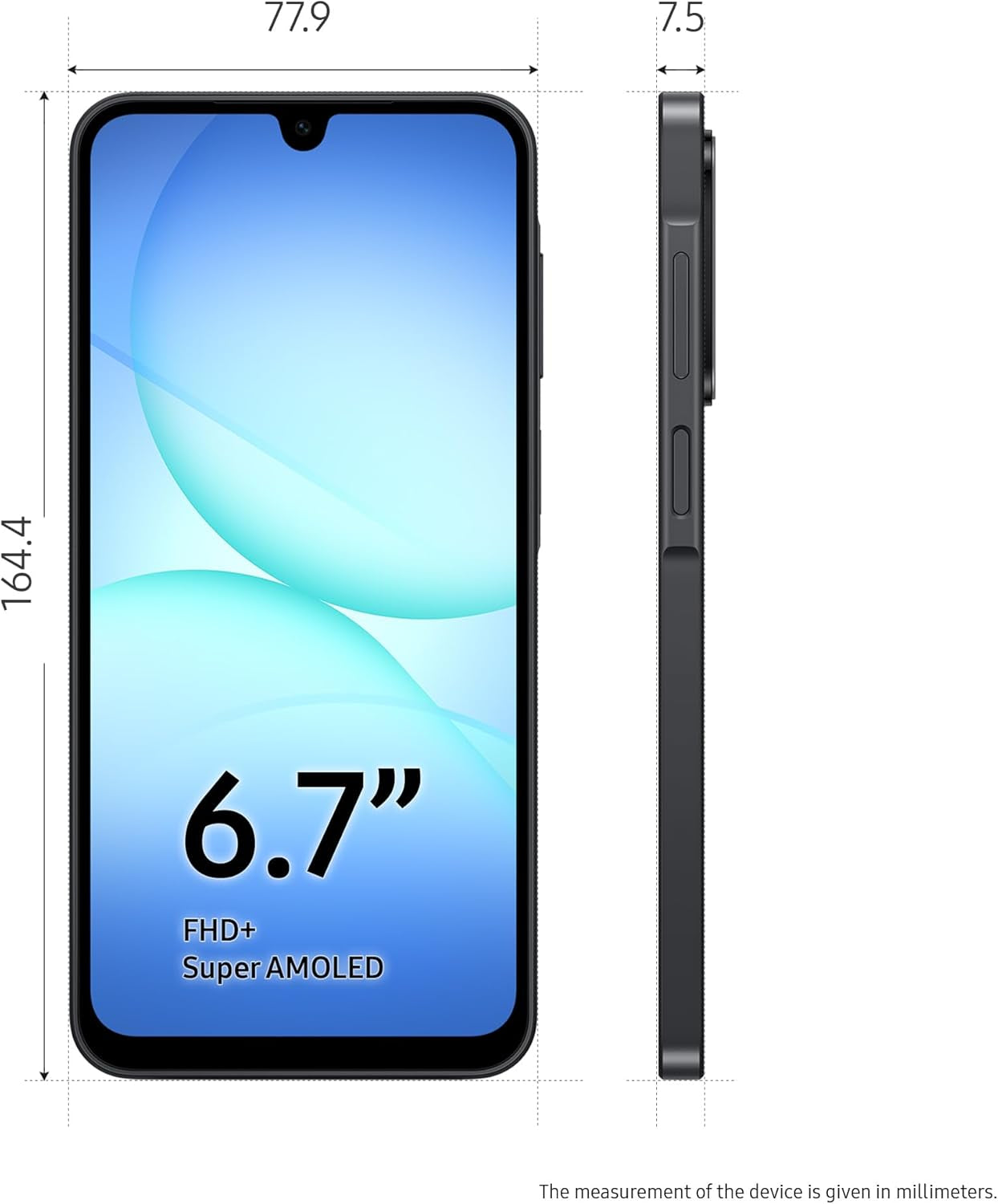 Galaxy A17 5G, AI Smartphone, Slim 7.5Mm Frame, Large Screen, 50MP Camera, 128GB Storage, 4GB Memory, 5000 Mah Battery, Black, 3 Year Extended Warranty (UK Version)
