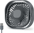 Desk Fan USB Small Fans for Desktop Table Bedside, Mini Desk Accessories for Home Office Bedroom Car Greenhouse Kitchen, Powerful Silent Bed Fan, 3 Speeds Wind Strong Airflow to Dog Crate Greenhouse