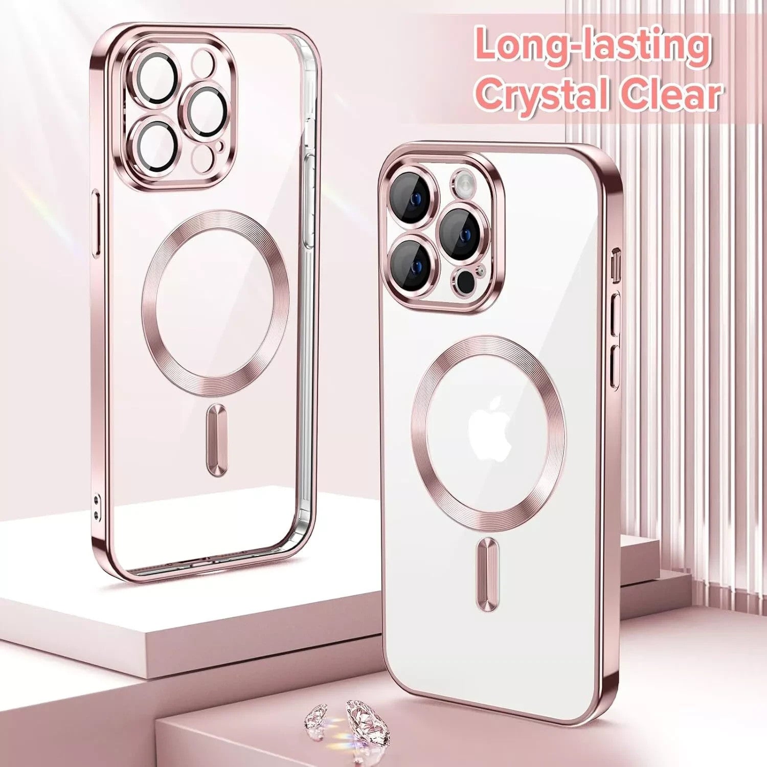 Magsafe with Lens Glass Case for Iphone 17 Pro Max 16Pro 17E 15 14 13 12 SE 2022