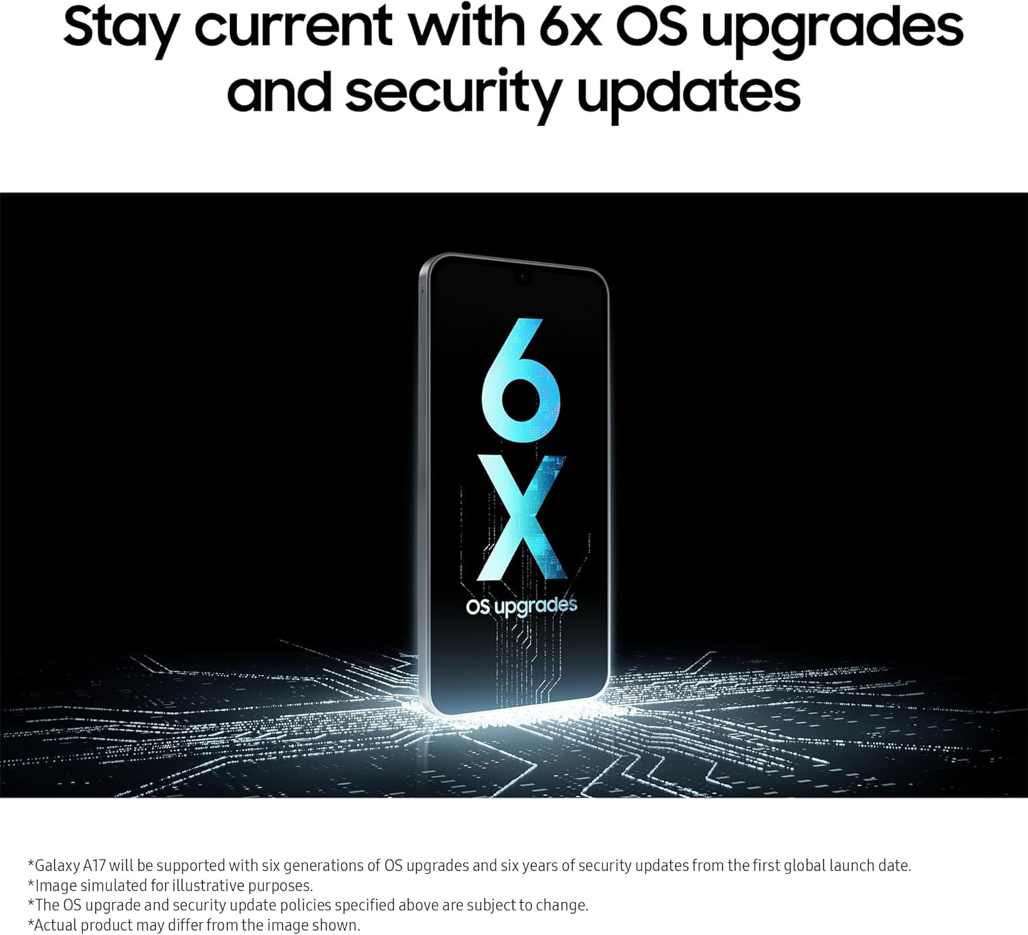 Galaxy A17 4G, AI Smartphone, Slim 7.5Mm Frame, Large Screen Unlocked Phone, 50MP Camera, 128GB Storage, 4GB Memory, 5000 Mah Battery, Grey, 3 Year Extended Warranty (UK Version)