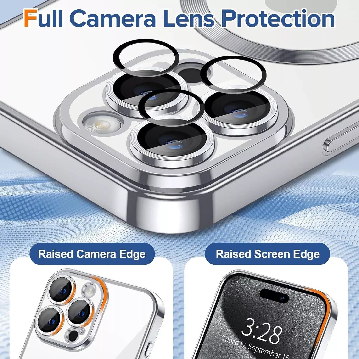 Magsafe with Lens Glass Case for Iphone 17 Pro Max 16Pro 17E 15 14 13 12 SE 2022