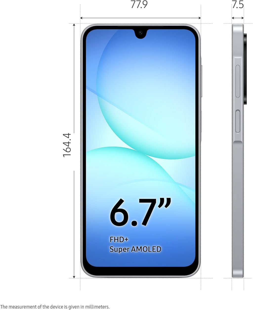 Galaxy A17 4G, AI Smartphone, Slim 7.5Mm Frame, Large Screen Unlocked Phone, 50MP Camera, 128GB Storage, 4GB Memory, 5000 Mah Battery, Grey, 3 Year Extended Warranty (UK Version)