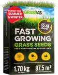 Fast Growing Grass Seed – 1.70KG Premium Quality Lawn Seed for Overseeding & New Lawns – Hard Wearing & Pet Friendly - Perfect for UK Lawns - Winter & Defra Approved